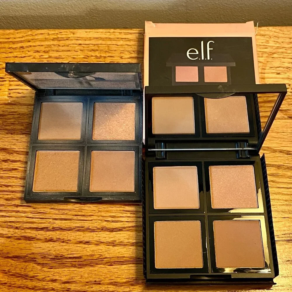 (2) e.l.f. Bronzer Palette in Bronze Beauty SET NEW Bronzer Blush Shimmer Tan